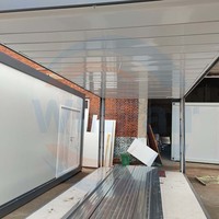 WinFair Maison Conteneur Mobile Démontable Modulaire Préfabriquée Moderne Gris-Vert pour Mini-Maisons Préfabriquées et Logements Annexes