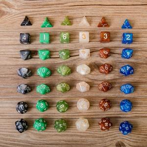 ชุดลูกเต๋าอะคริลิกแกะสลัก 7 ชิ้น รูปทรงหลายเหลี่ยม มุมฉาก สำหรับเกม DND RPG และเกมกระดาน ลดราคาพิเศษ - Product Image 4