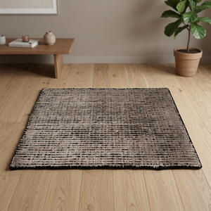 Modern Striped viscose high low Area <b>Rug</b> Rectangle Hand loomed medium Pile <b>Non</b> <b>Slip</b> washable Living Room Use - Product Image 3