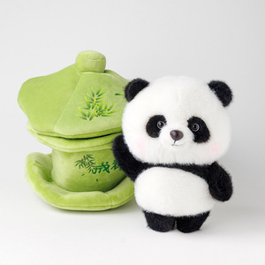 Nouvelle tasse à thé créative en peluche <span class=keywords><strong>Panda</strong></span>, en coton PP, style théière <span class=keywords><strong>Kung</strong></span> <span class=keywords><strong>Fu</strong></span> sur le thème du <span class=keywords><strong>Panda</strong></span> de Chengdu, produit de concert <span class=keywords><strong>Panda</strong></span> du même style - Product Image 1