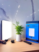 Luce LED per Video con Supporto e Telecomando, Pannello Luminoso Dimmerabile per Fotografia, Streaming Live, YouTube, TikTok, Zoom
