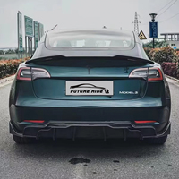 Kit carrosserie de style Vorstein comprenant une lèvre avant et arrière, des jupes latérales et un spoiler pour Tesla Model 3, mise à niveau vers un style de kit aérodynamique rapide
