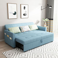 Sofá Cama Plegable Minimalista de Tela, Multifuncional, de Doble Uso, para Espacios Pequeños, Sala de Estar, Dormitorio