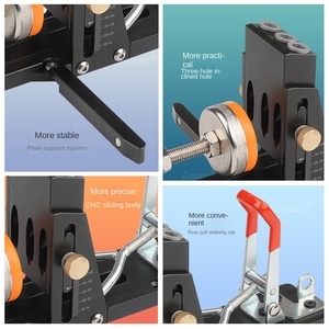 Morsetto per giunzioni di pannelli CNC in lega di alluminio pieghevole, strumento di posizionamento per fori obliqui e per fori con angolo, per carpentieri, 4 anni - Product Image 3