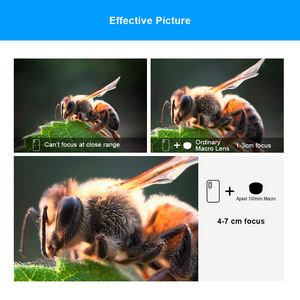 Clip universel Apexel sur objectif <span class=keywords><strong>macro</strong></span> 4K HD 100mm objectif de caméra de téléphone pour <span class=keywords><strong>iPhone</strong></span> et Android <span class=keywords><strong>avec</strong></span> sac - Product Image 6