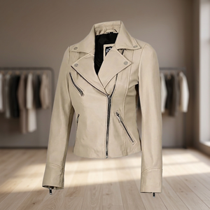 Chaqueta de Motocicleta de Cuero Genuino para Mujer, a la Moda, de Alta Calidad, Impermeable, con Forro de Algodón de Secado Rápido, Oferta 2025 - Product Image 3