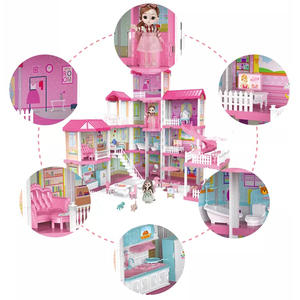 Nuevo diseño <span class=keywords><strong>niñas</strong></span> regalo niños plástico luz <span class=keywords><strong>casa</strong></span> <span class=keywords><strong>de</strong></span> <span class=keywords><strong>muñecas</strong></span> muebles y accesorios conjunto tamaño grande princesa Castillo <span class=keywords><strong>casa</strong></span> <span class=keywords><strong>de</strong></span> <span class=keywords><strong>muñecas</strong></span> - Product Image 2