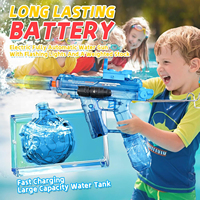 Pistola de Agua Eléctrica al por Mayor para Adultos y Niños, Pistola de Agua Automática Tipo SMG con Boquilla Luminosa, Juguete de Verano