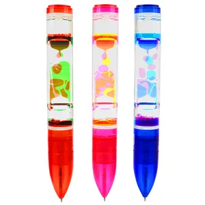 Desk Toys Novelty Gifts Novelty Toys Liquid Motion Timer Pen Liquid Timer Pen Multi Colored Fidget Pen