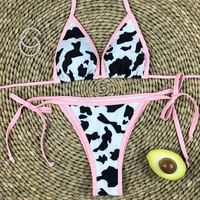Vêtements de plage en gros 2022, maillot de bain bikini 2 pièces léopard pour femme, mini micro string, antibactérien, séchage rapide