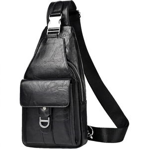 Genuine Leather <b>Tech</b> And Travel <b>Bag</b> For Laptop And Crossbody Carry With Adjustable Shoulder Strap For Work Office And Daily Use - Product Image 1