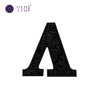 Strass en gros en résine thermodurcissable, motifs lettres thermocollants pour vêtements DIY