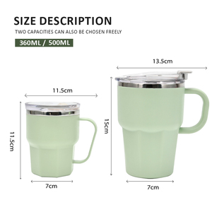 Bán Buôn 360Ml 500Ml Biểu Tượng Tùy Chỉnh Và Màu Sắc Chân Không Flask Đôi Tường Thép Không Gỉ Nhiệt Cốc Cà Phê Với Xử Lý - Product Image 3