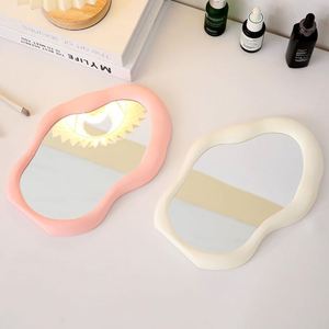 Wave <b>Mirror</b> with Irregular Border - Versatile Vanity <b>Mirror</b>, Wall Mountable or Tabletop Stand, Handcrafted Design - Product Image 1