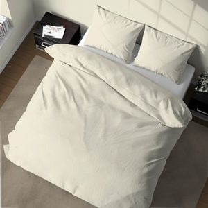 <b>Duvet</b> Cover <b>Set</b> 100% Cotton Beige German <b>Single</b> 135x200cm - Product Image 3