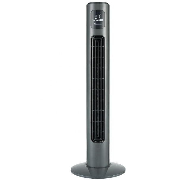 Powerful 96CM High Tower Fan with Remote Control-Bladeless Oscillating Energy Efficient Quiet Household Plastic Fan