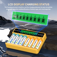 PUJIMAX Usine En Gros Chargeur Intelligent 1.2v AA AAA Nickel-Métal Hydrure Chargeur de Batterie avec USB Type C Port de Charge