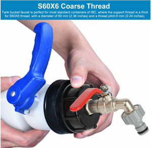 <span class=keywords><strong>Adaptateur</strong></span> de vidange pour réservoir IBC, <span class=keywords><strong>robinet</strong></span> de jardin 1/2 pouce, connecteur d'eau avec buse - Product Image 3