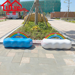 <span class=keywords><strong>Panca</strong></span> Arcobaleno Moderna Creativa in Fibra di Vetro, Sedia <span class=keywords><strong>da</strong></span> <span class=keywords><strong>Esterno</strong></span> per il Tempo Libero Pubblico, Sgabello a Nuvola per Parco, Centro Commerciale, Strada, Patio, Area d'Attesa Commerciale - Product Image 5