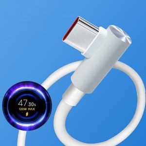 Golden Mark Super Fast Charging 6A Type-C Data Cable 120W Turbo <strong>Charge</strong> for <strong>Xiaomi</strong> Phone Tablet 90 Degree Type C Cord - Product Image 1