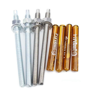 Chemical Anchors M14 Q235 Carbon Steel Grade 4.8 Blue White Zinc Construction Industry - Product Image 1