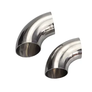 BZ-052 Customized stainless steel aluminum 4" Titanium Mandrel Bends 1.2mm thick 1.5D radius 45Degree bend