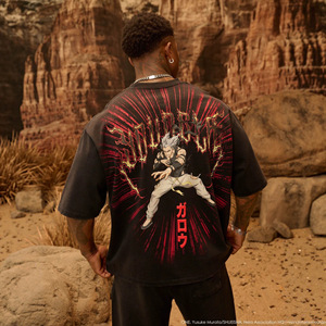 เสื้อยืดโอเวอร์ไซส์ผ้าฝ้ายลายทางพิมพ์ใหญ่สไตล์สปอร์ตสำหรับผู้ชาย X <span class=keywords><strong>One</strong></span>-<span class=keywords><strong>Punch</strong></span> <span class=keywords><strong>Man</strong></span> ทรงหลวม แขนสั้น ระบายเหงื่อได้ดี - Product Image 4
