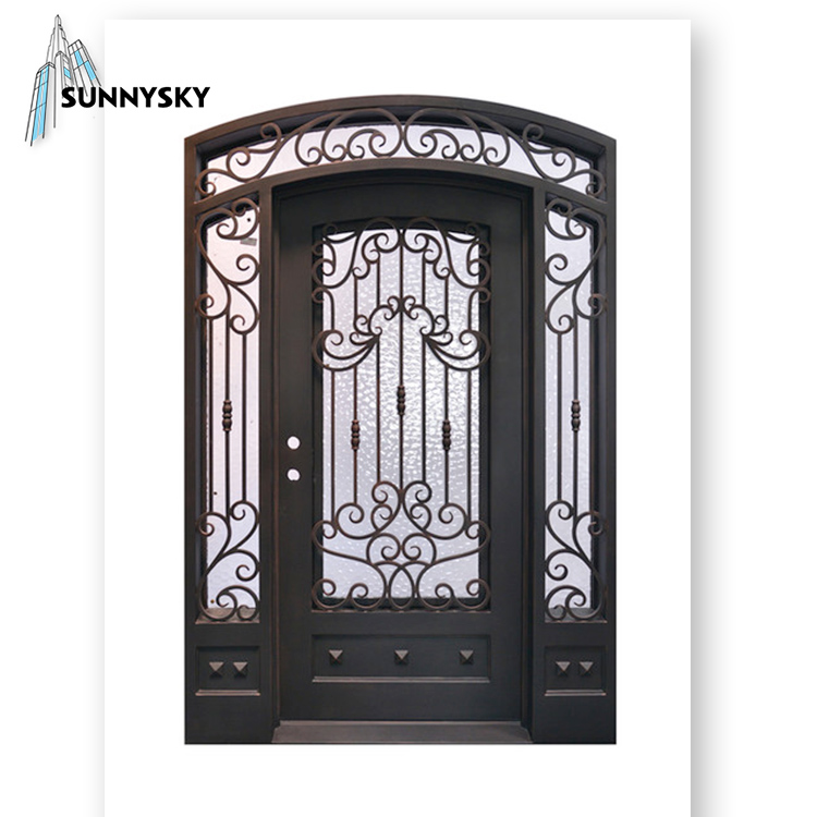Wholesale Designs old iron doors with glass pocket for entries