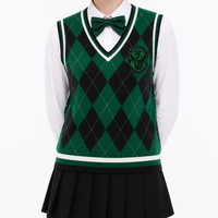 Gilets et vestes sans manches en viscose côtelée pour femmes grandes tailles, col en V, style preppy, toutes saisons, brodés, personnalisables OEM & ODM