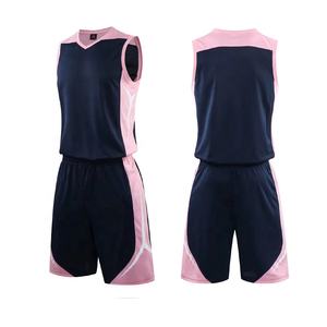 高品质定制设计黑色和红色篮球衫男士儿童空白篮球服可逆篮球衫 - Product Image 4