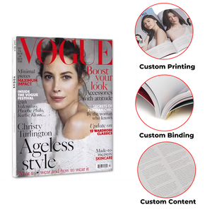 OEM özel boyut stil tam renkli yumuşak kapak kitap moda dergi baskısı özelleştirilmiş - Product Image 2