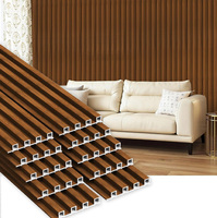 Panneaux muraux WPC, panneaux décoratifs intérieurs en PVC, sans MOQ, imperméables, composite bois-plastique, installation facile, revêtement