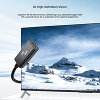 Convertisseur DP vers HDMI à transmission unidirectionnelle active 4K60Hz 1440P/1080P pour moniteur d'ordinateur et projecteur