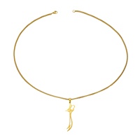 Pendentif simple en acier inoxydable en forme de sabre Scimitar Zulfiqar, style islamique arabe musulman, bijoux de mode, collier, vente en gros, Aïd