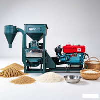 Moulin à riz à haut taux de riz entier, moteur diesel-électrique, broyage à basse température, acier au manganèse, sortie claire, économie d'énergie pour les utilisations agricoles
