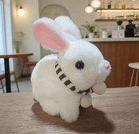 Adorable jouet en peluche interactif en forme de lapin carotte, avec rembourrage en coton PP, qui marche et parle, 12x8x13cm, peluche et plastique, unisexe