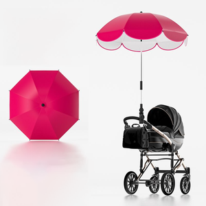 Venta al por mayor abrazadera universal ajustable carro de empuje soporte portátil playa Golf silla tamaño pequeño cochecito de bebé paraguas - Product Image 4
