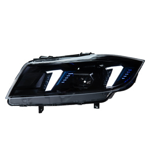 Faros delanteros LED estilo Fang para <span class=keywords><strong>BMW</strong></span> Serie 3 E90 2005-2012, conjunto de faros con luz diurna DRL, señal de giro secuencial y lente proyector. - Product Image 2