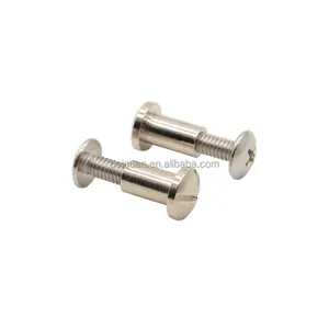 OEM single snap head or double male female book binding screw bolts for pet dog chain leather book binding screw