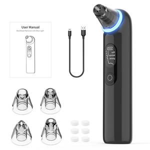 เครื่องดูดสิวเสี้ยนไฟฟ้าแบบ OEM จากโรงงาน หัวดูดหลายขนาด หน้าจอ LED ชาร์จซ้ำได้ อุปกรณ์ทำความสะอาดรูขุมขน กำจัดสิว - Product Image 2