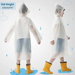 In trẻ em Kích thước PEVA Trọng lượng nhẹ Áo mưa không thấm nước - Product Image 3