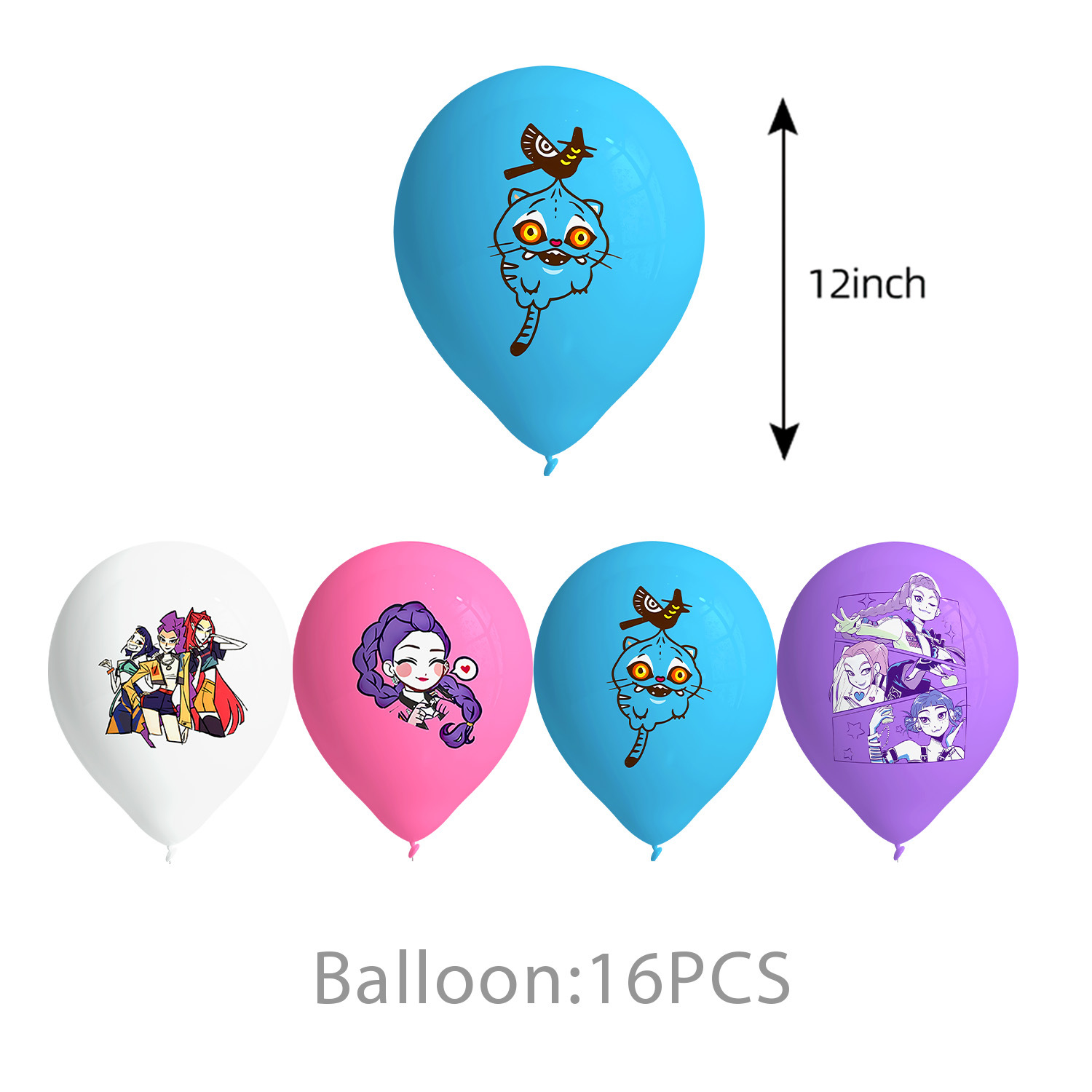 Ballon 16pcs-k-pop démon slayer équipe