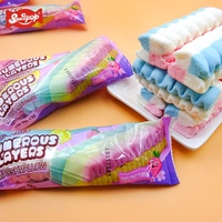 Barry Hot Selling Colorful Sweet Fruity Flavored Layered Marshmallow Candy
