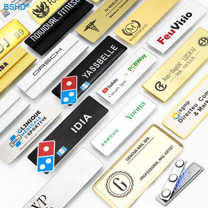 Placas de identificación de acero inoxidable con logotipo personalizado grabado, placa de identificación, etiqueta de Metal grabada con láser, placa de identificación magnética para su marca - Product Image 3