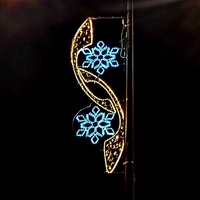 Decoración Navideña LED Impermeable para Postes, Luz Decorativa para Exteriores, Paisajismo Festivo Comercial