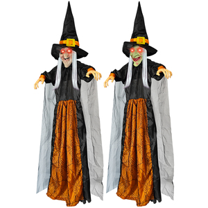 Bruja Colgante Amarilla Brillante Activada por Voz con Sonido para Casa Embrujada, Sala de Escape, Halloween, Accesorios de Broma, Personalizable de Fábrica - Product Image 5
