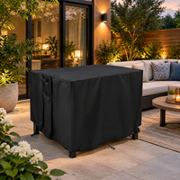 Housse de protection robuste et imperméable pour table de brasero extérieur, en tissu Oxford 600D, résistante aux UV, pour barbecue à gaz et mobilier de patio