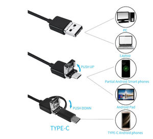 Kopen In Bulk Groothandel 7Mm 5Meter Zachte Kabel 3 In 1 Usb Cctv Endoscoop Riool Afvoer Camera 'S Inspectie Borescope Camera - Product Image 3