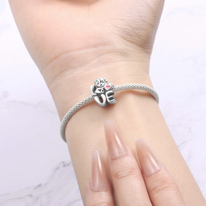 Original White Copper <b>Bead</b> <b>Bracelet</b> - DIY Bear LOVE Jewelry, Personalized Women's Jewelry - Product Image 6