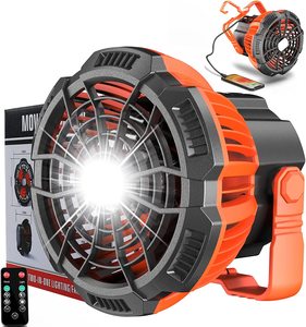 พัดลมระบายความร้อนแบบพกพาสำหรับฤดูร้อน รุ่นยอดนิยม ขายดี พร้อมไฟ LED และรีโมทคอนโทรล ใช้ได้ทั้งในบ้านและรถยนต์ - Product Image 1